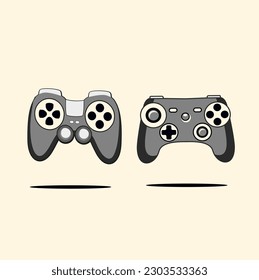 This is a description of a joystick transformed into a cartoon vector illustration.