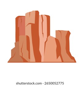 Cette falaise du désert s'élève haut avec des teintes de grès rouge et orange, avec des rainures naturelles audacieuses qui lui donnent un aspect exotique et robuste