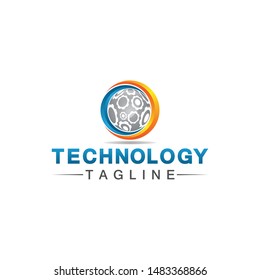 This design is abstract in shape that reflects technology, so this design is suitable for companies engaged in technology