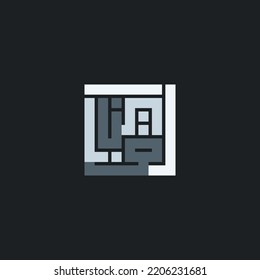 This is the design of Asmaul Husna with a modern Kufi style