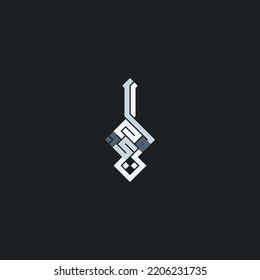 This is the design of Asmaul Husna with a modern Kufi style