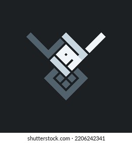 This is the design of Asmaul Husna with a modern Kufi style