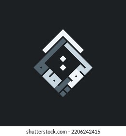 This is the design of Asmaul Husna with a modern Kufi style