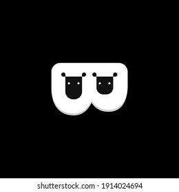 Este es el diseño de B Letter Twin Sheep, diseño simple y lindo del logo.