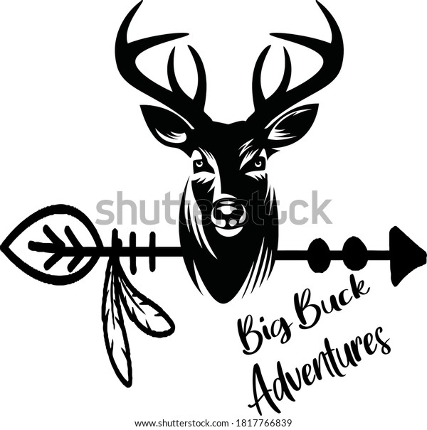 This Design Big Buck Adventures Can Stock Vector (Royalty Free
