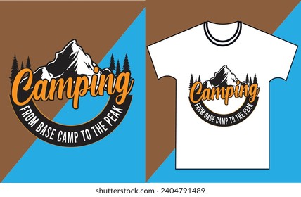 Este diseño es un diseño de camisetas de camping.