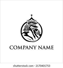 This design can be used for real estate and hotel logos, with a castle concept