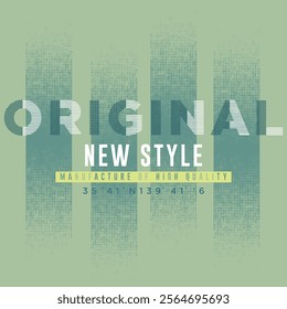 This design carries the 'ORIGINAL' theme with a modern combination of green and blue, complemented by cool graphics. Its casual style reflects a relaxed yet stylish look.