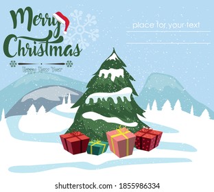 This is a design of Christmas cards to give away, on good night holidays
