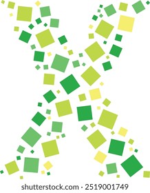 This design combines the letter "X" with a square pattern, creating a sleek, modern look. Ideal for logos, branding, decorative elements, it offers a geometric and professional style for any project