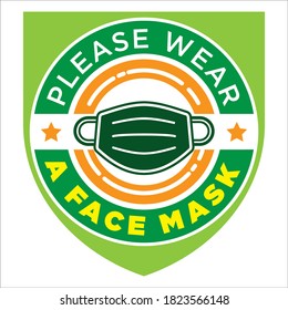 This Design Concept is a marking area for people to Social distancing and wear a face mask. This is to warn everyone to protect themselves and others from the Covid-19 outbreak. Flat vector design.