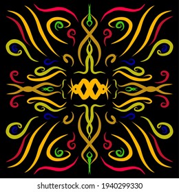 This is a design concept with the theme of batik and kaleidoscope which has its own characteristics. suitable for all your business.
