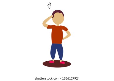 This design depicts a person's expression when he is feeling confused