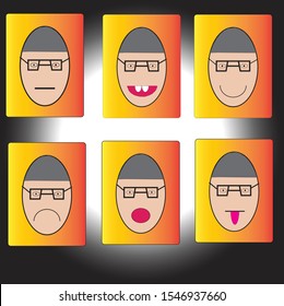 This design egg emoticon ilustration face
