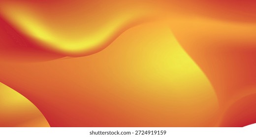 This design features an abstract organic composition with smooth warm color gradients of yellow, orange, and red, created using the Gradient Mesh technique in Adobe Illustrator