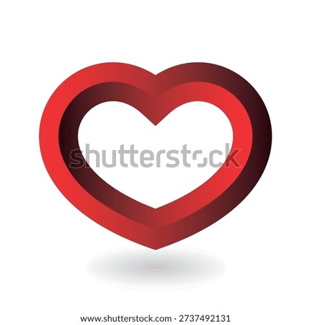 This design features a bold red heart shape, illustrating the theme of love and affection. Ideal for Valentines Day celebrations, events, and romantic occasions.