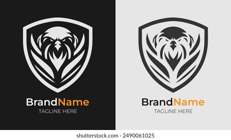 This design features a clean and simplistic angry eagle, emphasizing its fierce expression. Great for brands aiming to communicate strength and resilience