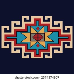 This design features a detailed Uzbek ornament inspired by the traditions of Turkic nomadic cultures. It includes geometric patterns, stylized animal and plant motifs, and symbolic shapes.