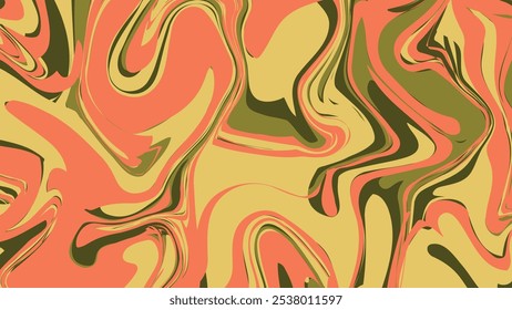This design features dynamic swirls of orange, yellow, and green, capturing the essence of autumn's vibrant colors.