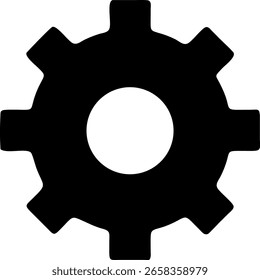 Este diseño presenta un ícono de engranaje, probablemente destinado a Configuraciones o interfaces de configuración
