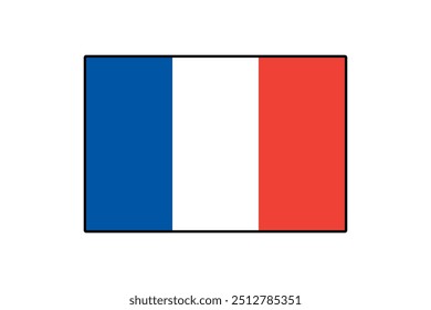 Este design apresenta a bandeira icônica da França, composta por três listras verticais em azul, branco e vermelho. A bandeira simboliza o orgulho e a unidade nacionais.