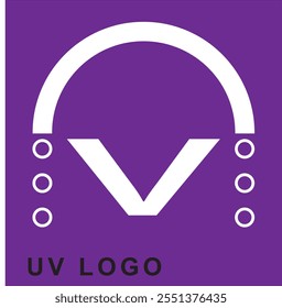 This design features the letters "UV" arranged in an inverted or reversed style, creating a unique and bold visual representation within the context of the stock market.