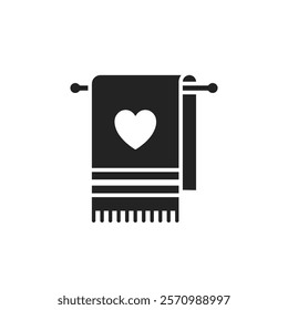 This design features a minimalist towel silhouette with a heart motif. Its perfect for enhancing home decor, enriching bathroom aesthetics, and adding elegance to various textile projects