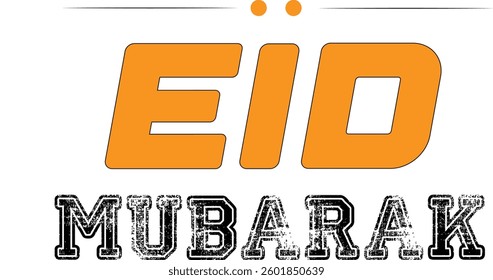 This design features a modern and visually striking "Eid Mubarak" greeting.