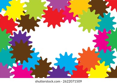  Este design apresenta um padrão de estrelas coloridas.
