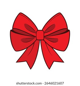This design features a red bow, likely on a background.  It uses a CMYK color model and includes various colors, making it versatile for different applications. The design is clean and simple.