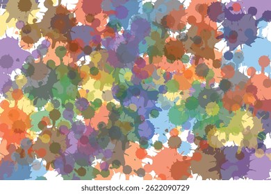 This design features a splatter pattern of various colors.