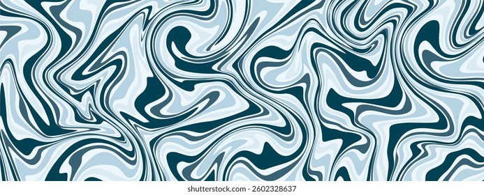 This design features swirling, fluid, marble-like patterns in cool, icy tones, evoking a frosty, elegant, and modern arctic aesthetic.