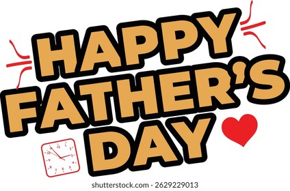 This design features typography celebrating Father's Day, suitable for printing on t-shirts. 