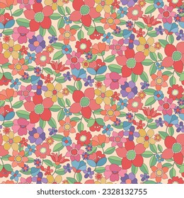 This design featuring Multicolor Floral seamless pattern