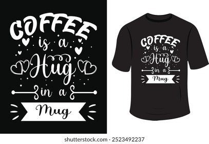 This design is a great choice for those who love coffee. This design is suitable for use on T-shirts, as well as coffee mugs, bags, etc