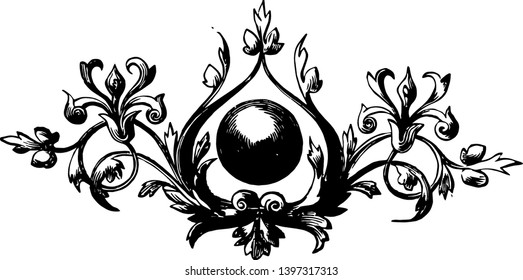 Dieses Design hat im Zentrum der Vintage Linie Zeichnung oder Gravitation Illustration.