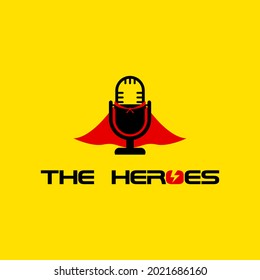 This design is a heroes-themed podcast logo.
It is suitable for use in a podcase, band, television or radio show.