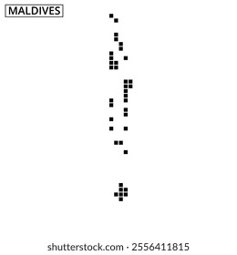 This design highlights the distinct shapes of the Maldives islands against a soft wave background, emphasizing their natural beauty.