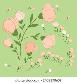 This design inspired by a garden where flowers blooming in spring time.