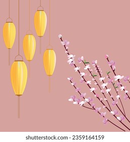 This design inspired by North Vietnam flower. Invitation, greeting card, clipart, print, paper, canvas, etc...