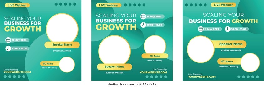 This design item is a high-quality promotional flyer designed to promote a webinar with an attractive and informative appearance. With a professional layout and easy customization with your webinar in