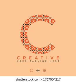 This is the design of the letter C logo with the initial logo style. This logo is suitable for companies or other creative business sharing. This logo can be used for commercial & educational.
