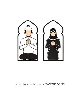 This design likely depicts a man in a posture of prayer. The artwork utilizes a CMYK color model with elements of grayscale, black, red, green, blue, yellow, cyan, and magenta.