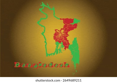 Este projeto provavelmente apresenta um mapa de Bangladesh e uma ilustração de um gato, potencialmente combinado ou como elementos separados dentro do mesmo arquivo.