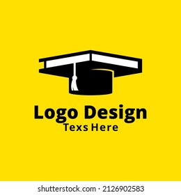 This design is a logo for a book made like a graduation hat.
It is suitable for representing a campus, a place for teaching and learning, private lessons, etc.