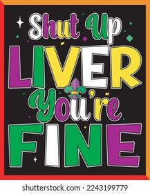 This is a design for a mardi gras t-shirt