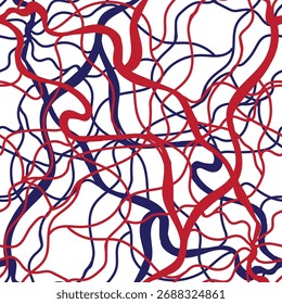 Este design faz parte de uma série de 3 designs. O design com cor vermelha e azul representa veias e pode fazer um padrão incrível para usar em produtos para pessoas no campo médico.