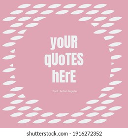 This design is a quote template with dialogue balloon elements as well as an eye-catching pattern