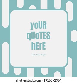 This design is a quote template with dialogue balloon elements as well as an eye-catching pattern