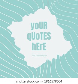This design is a quote template with dialogue balloon elements as well as an eye-catching pattern
